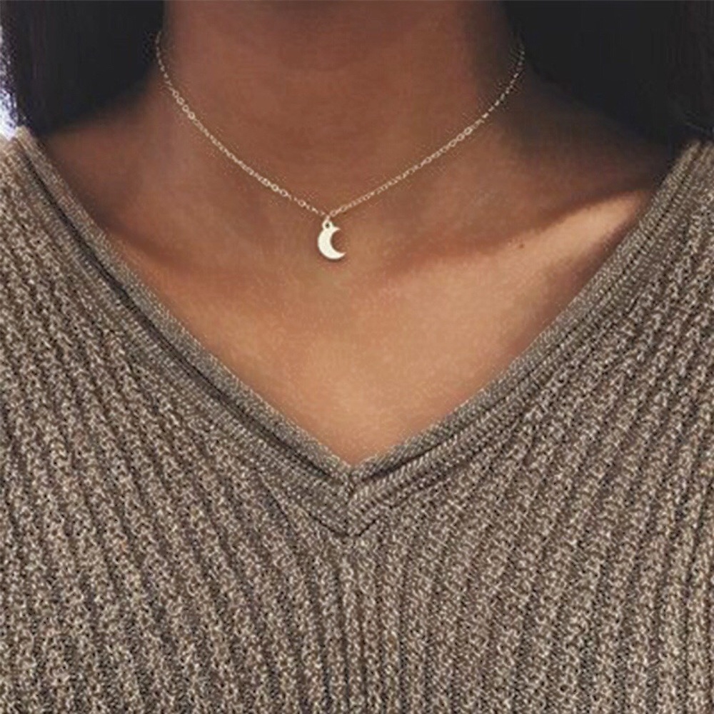 3 for $25⚡️simple moon pendant necklace